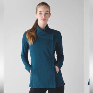 Lululemon‎ Coast Wrap II Stretch Cotton Pockets French Terry Jacket Thumbholes 6